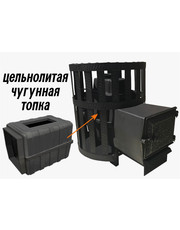 Банная чугунная печь Березка 