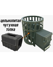 Банная чугунная печь Березка 