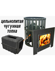 Банная чугунная печь Березка 
