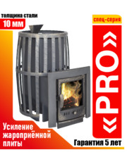 Банная печь Березка Флагман 28 (Сетка Закрытая каменка) PRO